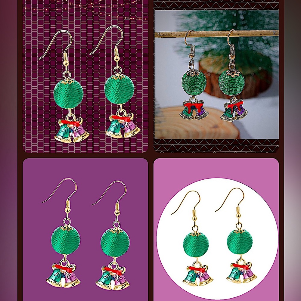 Hanging Christmas Party Earrings